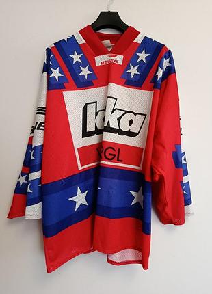Винтажное хоккейное джерси bauer vintage hockey jersey kika wörgl #10 размер xl