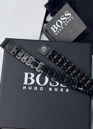 Фірмовий чоловічий браслет boss (60035)