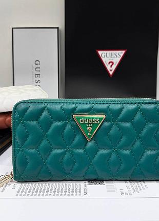 Женский кошелек на молнии guess (7870) зеленый