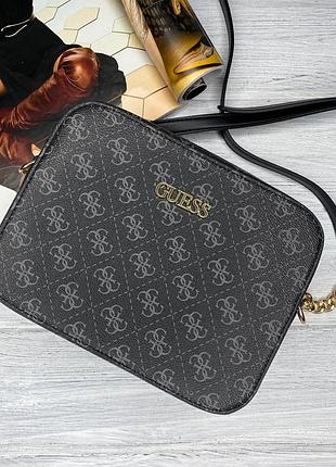 Женская стильная сумка на плечо guess (4425) grey