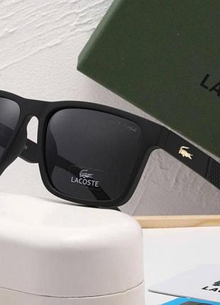 Брендові чоловічі окуляри lacoste від сонця з поляризацією (69044) чорні