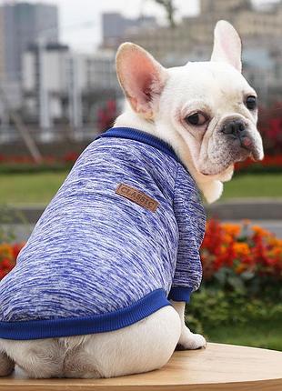 Джемпер для собак pet style "classic" синий xl
