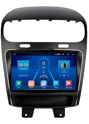 Штатная магнитола lesko для dodge journey i рестайлинг 2011-2020 экран 9" 6/128gb 4g wi-fi gps top 2шт