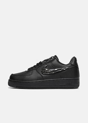 Мужские кроссовки air force 1 low black «molten metal swoosh» «