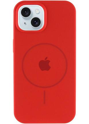 Чохол silicone case full protective (aa) with magsafe для apple iphone 15 plus (6.7") червоний / red 2
