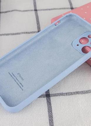 Чохол silicone case full camera protective (aa) для apple iphone 12 pro (6.1") блакитний / lilac blue 2