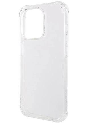 Tpu чохол getman ease logo посилені кути для apple iphone 16 pro (6.3") безбарвний (прозорий) 2