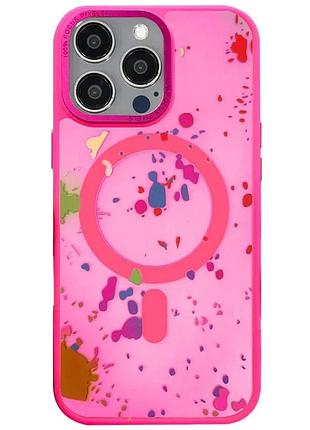 Чохол tpu+pc flush with magsafe для apple iphone 14 pro max (6.7") barbie pink
