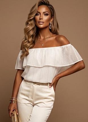 Женская блузка off-white boho gypsy ibiza lolaliza, открытые плечи