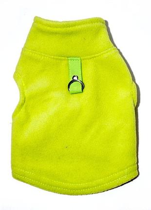 Жилетка для собак з кільцем pet style "однотон" жовта l