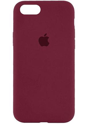 Чохол silicone case full protective (aa) для apple iphone 6/6s (4.7") бордовий / plum