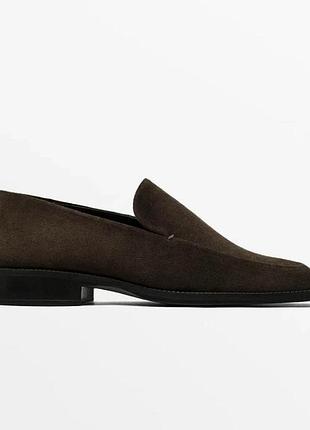Лоферы massimo dutti замшевые 37