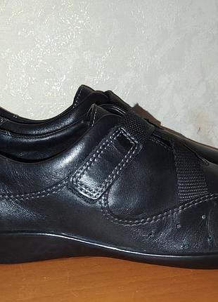 Кожаные туфли-мокасины ecco р 37,5(24 см)