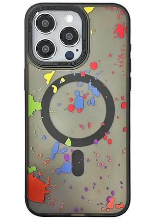 Чохол tpu+pc flush with magsafe для apple iphone 12 pro max (6.7") titanium black