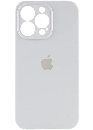 Чохол silicone case full camera protective (aa) для apple iphone 14 pro max (6.7") білий / white