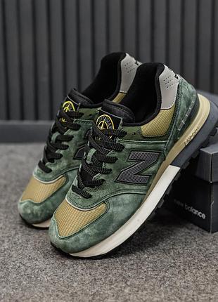 Мужские кроссовки new balance 574 x stone island