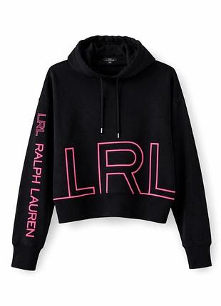 Lauren ralph lauren black label толстовка худі з написом та капюшоном