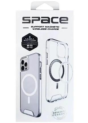 Чохол tpu space case with magsafe для apple iphone 16 plus (6.7") прозорий 5