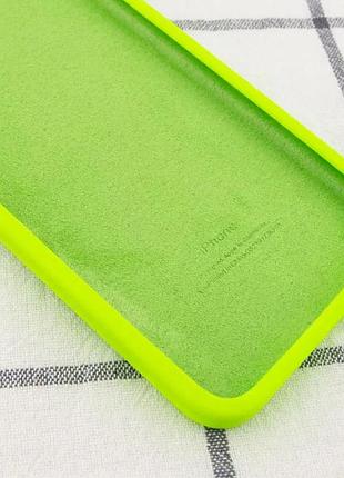 Чехол silicone case square full camera protective (aa) nologo для apple iphone 11 pro max (6.5 дюйма) салатовый / neon green 3