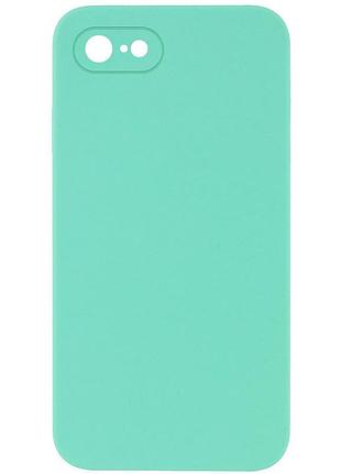 Чохол silicone case square full camera protective (aa) nologo для apple iphone 6/6s (4.7") бірюзовий / turquoise