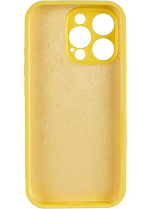 Чехол silicone case full camera protective (aa) для apple iphone 16 pro (6.3 дюйма) желтый / yellow 3