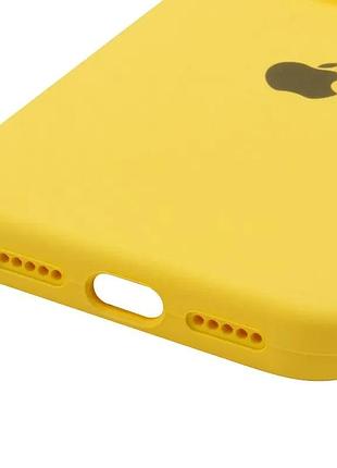 Чехол silicone case full camera protective (aa) для apple iphone 16 pro (6.3 дюйма) желтый / yellow 5