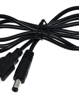Кабель живлення usb на dc 5v (5.5x2.5мм) 1м, чорний