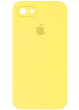 Чохол silicone case square full camera protective (aa) для apple iphone 6/6s (4.7") жовтий / yellow