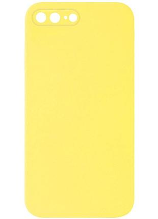 Чохол silicone case square full camera protective (aa) nologo для apple iphone 7 plus/8 plus (5.5") жовтий / yellow
