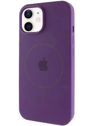 Чохол silicone case full protective (aa) with magsafe для apple iphone 11 pro max (6.5") фіолетовий / amethyst