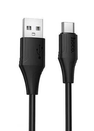 Дата кабель hoco x124 bien silicone usb to type-c 3a (1m) black