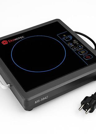 Компактная электронная плитка domotec ms-5842 2000 вт, электронные кухонные плиты бытовые настольные xq-65
