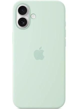 Чохол silicone case (aaa) with magsafe and animation (button) для apple iphone 16 (6.1") aquamarine 4