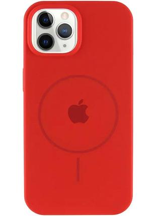 Чохол silicone case full protective (aa) with magsafe для apple iphone 11 pro max (6.5") червоний / red 2
