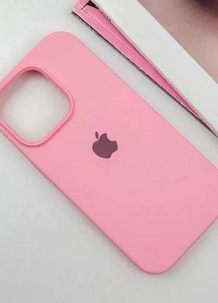 Чохол silicone case full protective (aa) для apple iphone 15 pro (6.1") рожевий / pink 2