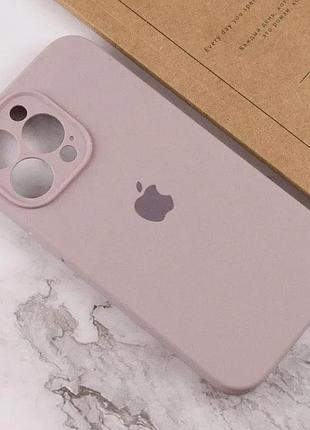 Чохол silicone case full camera protective (aa) для apple iphone 14 pro (6.1") сірий / lavender 4