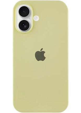 Чехол silicone case full protective (aa) для apple iphone 16 (6.1 дюйма) желтый / mellow yellow