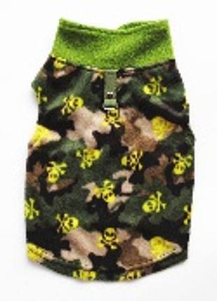 Жилетка для собак з кільцем pet style "малюнок" хакі 2 xl