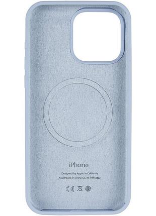 Чохол silicone case (aa) logo with magsafe для apple iphone 11 pro (5.8") блакитний / lilac blue 3