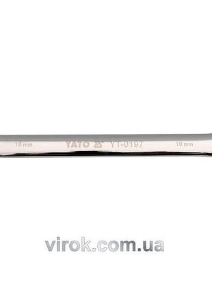 Ключ рожково-накидной yato с трещоткой : crv, м=12 мм, l=170 мм [10/50/100]