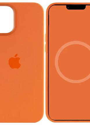 Чехол silicone case (aaa) with magsafe and animation для apple iphone 12 pro max (6.7 дюйма) оранжевый / kumquat