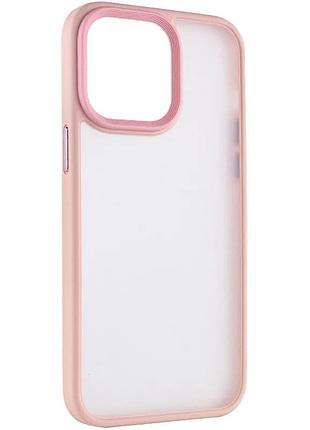 Tpu+pc чехол metal buttons для apple iphone 15 pro (6.1 дюйма) розовый