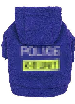 Толстовка для собак на липучке pet style "polis" синяя s