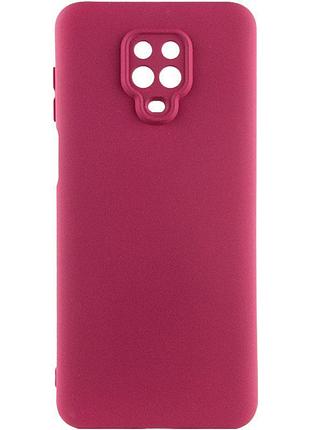 Чехол tpu getman liquid silk full camera для xiaomi redmi note 9s / note 9 pro / note 9 pro max бордовый / marsala