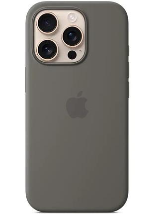 Чехол silicone case (aaa) with magsafe and animation (button) для apple iphone 16 pro max (6.9 дюйма) stone grey 2