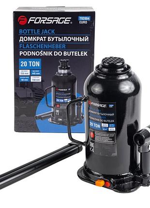 Домкрат бутылочный 20т (235-445мм) с клапаном forsage f-t92004