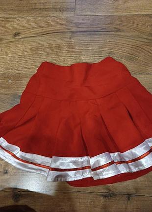 Юбка для дівчинки червоного кольору черлідер
