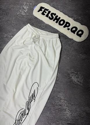 Спортивные базовые брюки без флиса, широкие named collection белые веекс