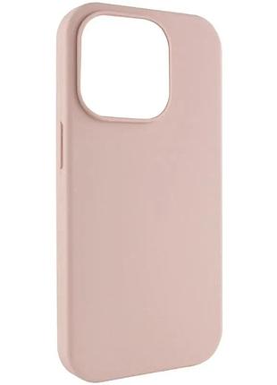 Чехол silicone case (aa) no logo with magsafe для apple iphone 14 pro max (6.7 дюйма) розовый / pink sand