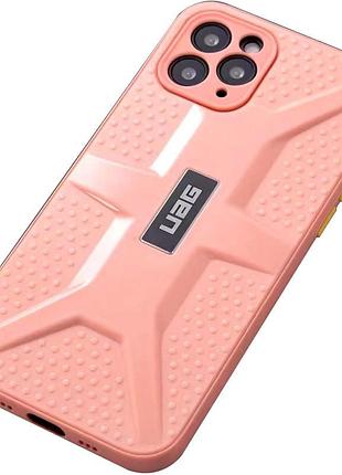 Чехол tpu+pc uag для apple iphone 11 pro max (6.5") розовый